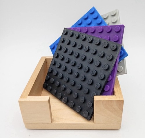 Lego rubber table coasters - lego,