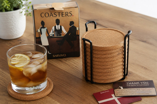 Barvivo cork drink coasters - barvivo,