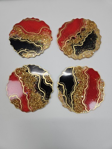 Set resin geode coasters - of,