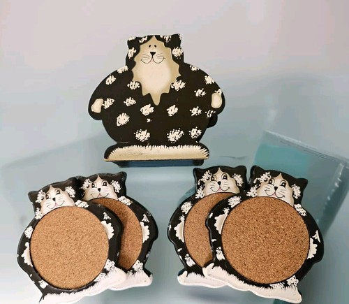 Kitty cat table top coasters - coasters, w